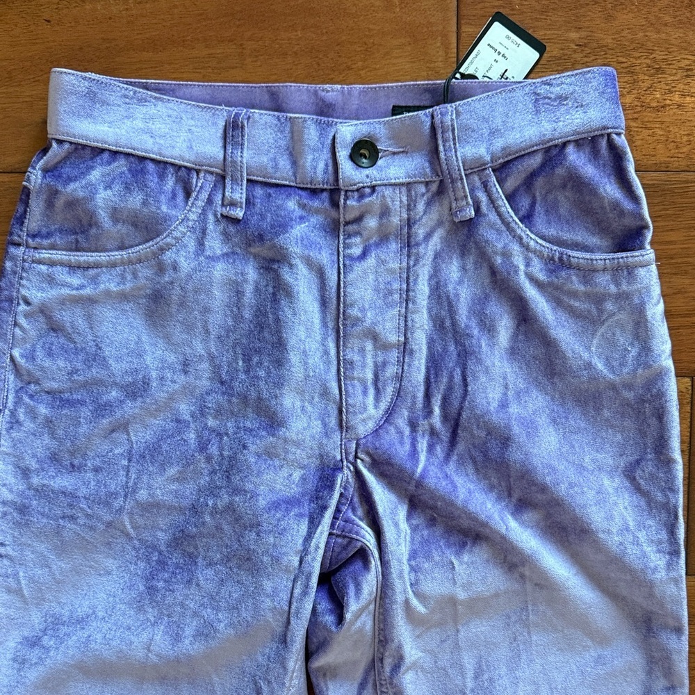Flawed NWT rag & bone Jacey Violet Velvet Jeans Size 00 - Picture 2 of 10
